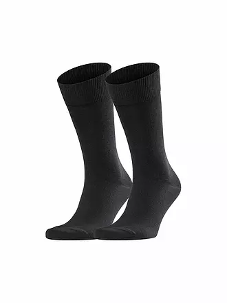 FALKE | Socken 2-er Pkg "Happy" (light greymel.) | schwarz